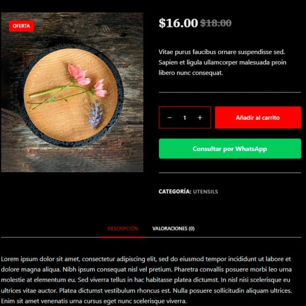 añadir Botón de comprar por WhatsApp en WooCommerce