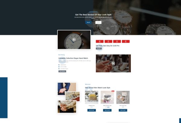 Tienda Online Relojes Kit Plantillas Elementor